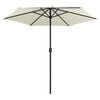 vidaXL Garden Parasol Sand White Polyester, Aluminum, Steel