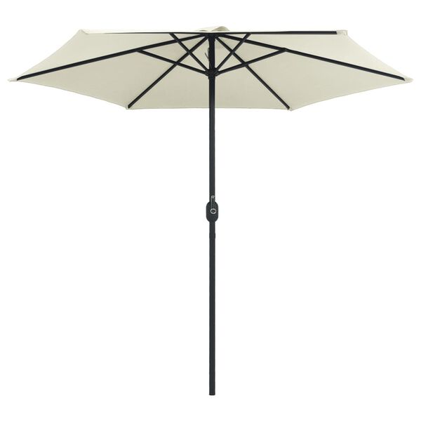 vidaXL Garden Parasol Sand White Polyester, Aluminum, Steel