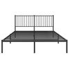 vidaXL Bed Frame Black Powder-coated steel King Size Bed Frame
