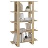 vidaXL Book Cabinet Sonoma oak Engineered wood Medium Book Cabinet