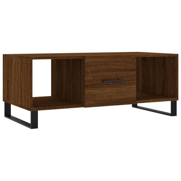 vidaXL Coffee Table Brown Oak Engineered wood, Iron Medium Coffee Table