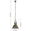 vidaXL Pendant Lighting Brass Aluminum Medium Pendant Lighting Round