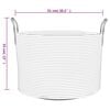 vidaXL Storage Basket Brown and White 100% Cotton Collapsible