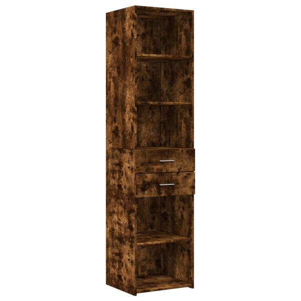 vidaXL Highboard Smoked Oak Engineered Wood Tall Highboard Rectangular
