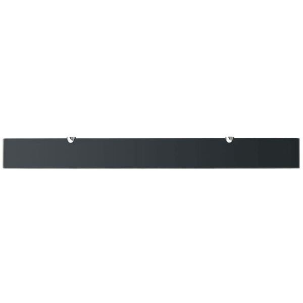 vidaXL Floating Shelf Set of 2 Black Tempered safety glass, Zinc alloy