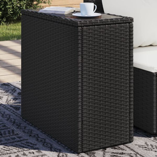 vidaXL Garden Side Table Black