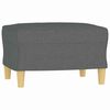 vidaXL Footstool Dark grey 100% polyester fabric Compact Footstool