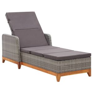 vidaXL Sun Lounger Grey