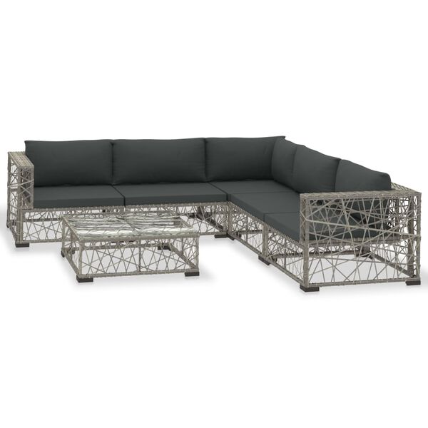 vidaXL Garden Lounge Set Grey
