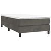 vidaXL Box Spring Bed with Mattress Dark Gray 39.4"x74.8" Twin Velvet