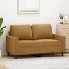 vidaXL 2-seater Sofa Brown Velvet (100% polyester), Metal, Textilene