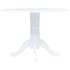 vidaXL Dining Table white solid rubber wood frame, MDF top Medium