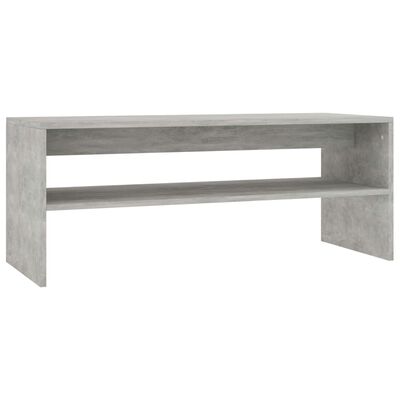 vidaXL Coffee Table Concrete Gray 39.4"x15.7"x15.7" Engineered Wood