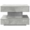 vidaXL Coffee Table Concrete Grey Engineered Wood Medium Rotatable