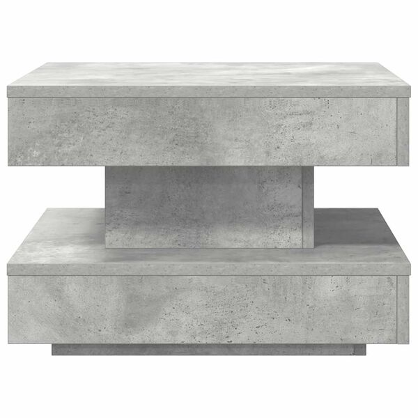 vidaXL Coffee Table Concrete Grey Engineered Wood Medium Rotatable