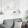 vidaXL Frame Ledge Shelf Set of 2 White MDF 23.6 in x 3.5 in x 1.2 in