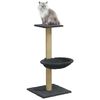 vidaXL Cat Tree Dark Grey Engineered wood, plush, sisal Medium Cat Tree