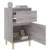 vidaXL Bedside Cabinet Grey Sonoma Engineered wood 15.7x13.8x27.6 in