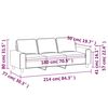 vidaXL 3-Seater Sofa Brown Fabric (100% polyester), metal, textilene
