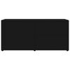 vidaXL TV Cabinet Black Engineered wood 31.5 x 13.4 x 14.2 in Doors