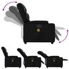vidaXL Electric Massage Recliner Chair Black Faux Leather