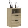 vidaXL Bedside Cabinet Set of 2 Sonoma oak Engineered wood Medium