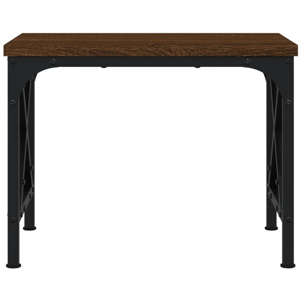 vidaXL Printer Stand Brown Oak 15.7"x11.8"x12.2" Engineered Wood