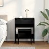 vidaXL Dressing Table Black Engineered wood 23.6x15.7x44.7 in