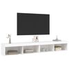 vidaXL TV Stands with LED Lights 2 pcs White 39.4"x11.8"x11.8"