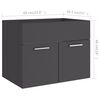 vidaXL Bathroom Furniture Set Grey Engineered Wood Bathroom Furniture Set