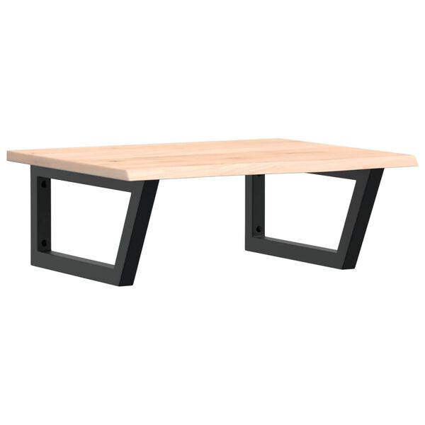 vidaXL Basin Shelf Wall Mounted Steel and Solid Wood Oak