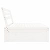 vidaXL Garden Middle Sofa White Solid Pine Wood 47.2x31.5 in Modular
