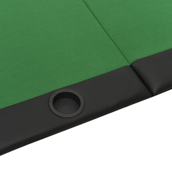 vidaXL Poker Tabletop Green Engineered wood, felt, faux leather Large