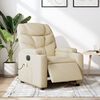 vidaXL Electric Massage Recliner Chair Cream Polyester, Metal, Plywood