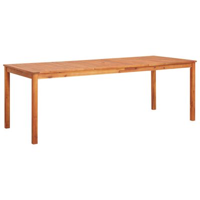 vidaXL Patio Table 84.6"x35.4"x29.1" Solid Acacia Wood