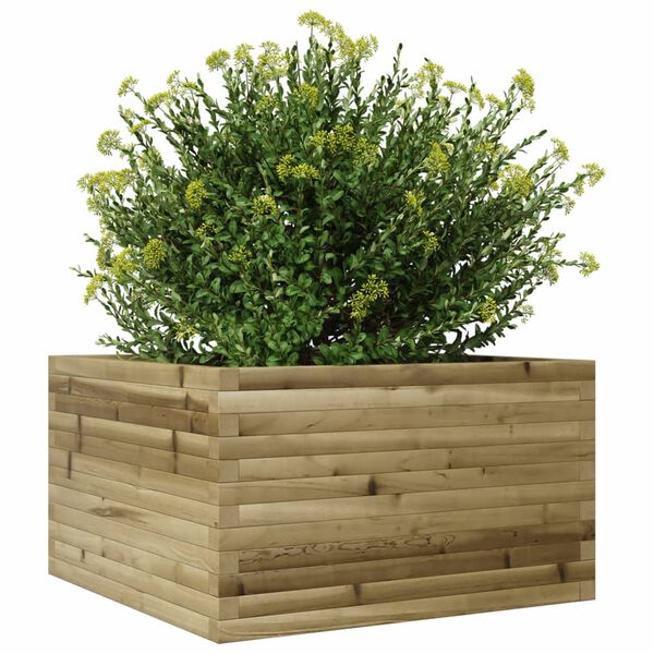 vidaXL Garden Planter Natural Wood Impregnated Solid Pine Wood Medium