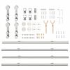 vidaXL Sliding Door Hardware Kit 72.0 " Stainless Steel Silver