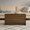 vidaXL Coffee Table Brown Oak Engineered Wood Large Adjustable Height
