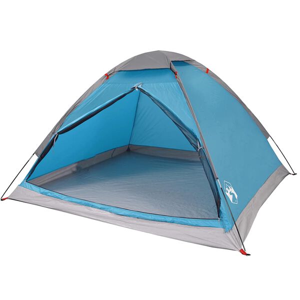 vidaXL Camping Tent Dome 4-Person Blue Waterproof