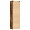 vidaXL Storage Cabinet Smoked Oak 27.6"x16.7"x88.6" Engineered Wood
