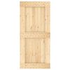 vidaXL Sliding Door with Hardware Set 37.4x82.7" Solid Wood Pine