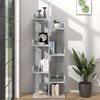vidaXL Book Cabinet Concrete grey Engineered wood Medium Book Cabinet