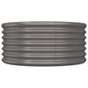 vidaXL Garden Planter Grey Powder-coated steel Large Garden Planter
