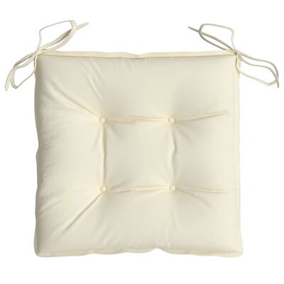 vidaXL Chair Cushions 2 pcs Cream White 19.7"x19.7"x2.8" Oxford Fabric