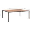 vidaXL Garden Table Grey and Natural Wood