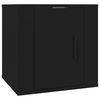 vidaXL Wall Mounted Tv Cabinet Set of 2 Black Engineered wood Medium