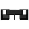 vidaXL TV Cabinet High gloss black Engineered wood Medium Gloss Finish
