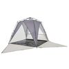 vidaXL Beach Tent 4-Person Gray Quick Release Waterproof