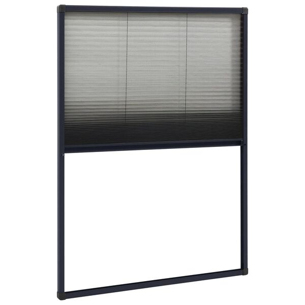 vidaXL Window Screen Anthracite Aluminum frame, Fiberglass mesh
