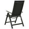 vidaXL Garden Chair Set of 2 Black Aluminum, Textilene Standard